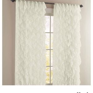 Soft White Ruffled Curtains